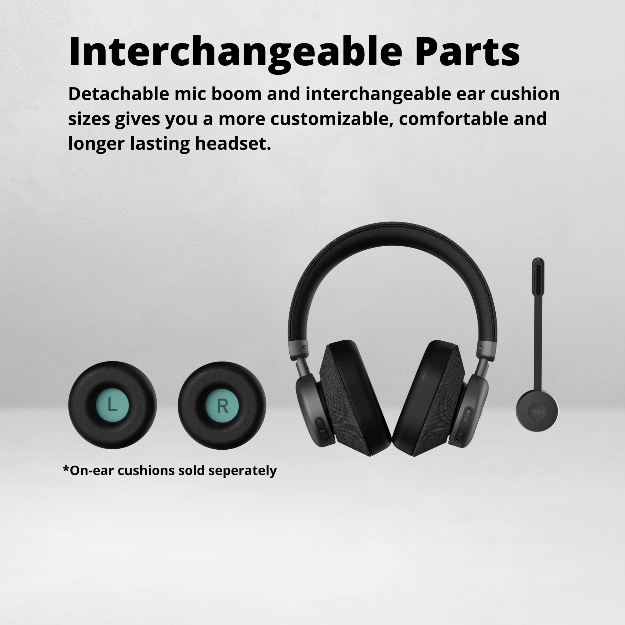 Orosound Tilde PRO-C+ USB-C Bluetooth Headset with Detachable Boom Mic & ANC - Noise Cancelling for PC, Mac, Smartphone & Tablet - Perfect for Remote Work, Online Meetings & Gaming
