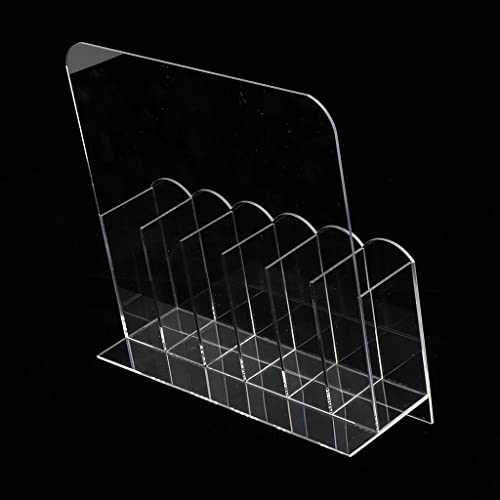 GAH 6 Grids Clear Empty Nail Polish Storage Box - Professional Manicure Tools Organizer Case for Salon & Home Use | Perfect for Nail Technicians & DIY Enthusiasts