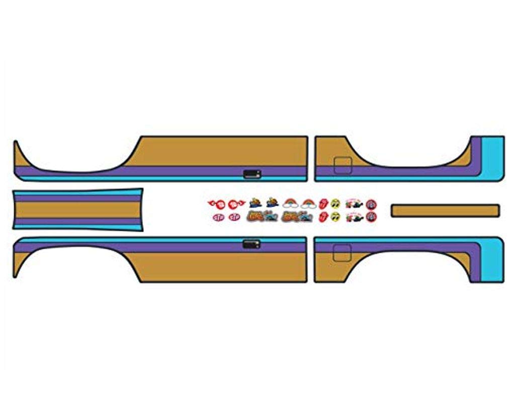 Element RC Enduro Sendero 1/10 Scale RC Rock Crawler Body Decal Sticker Set - Gold Purple Blue Vinyl Graphics for Off-Road Crawling & Trail Adventures