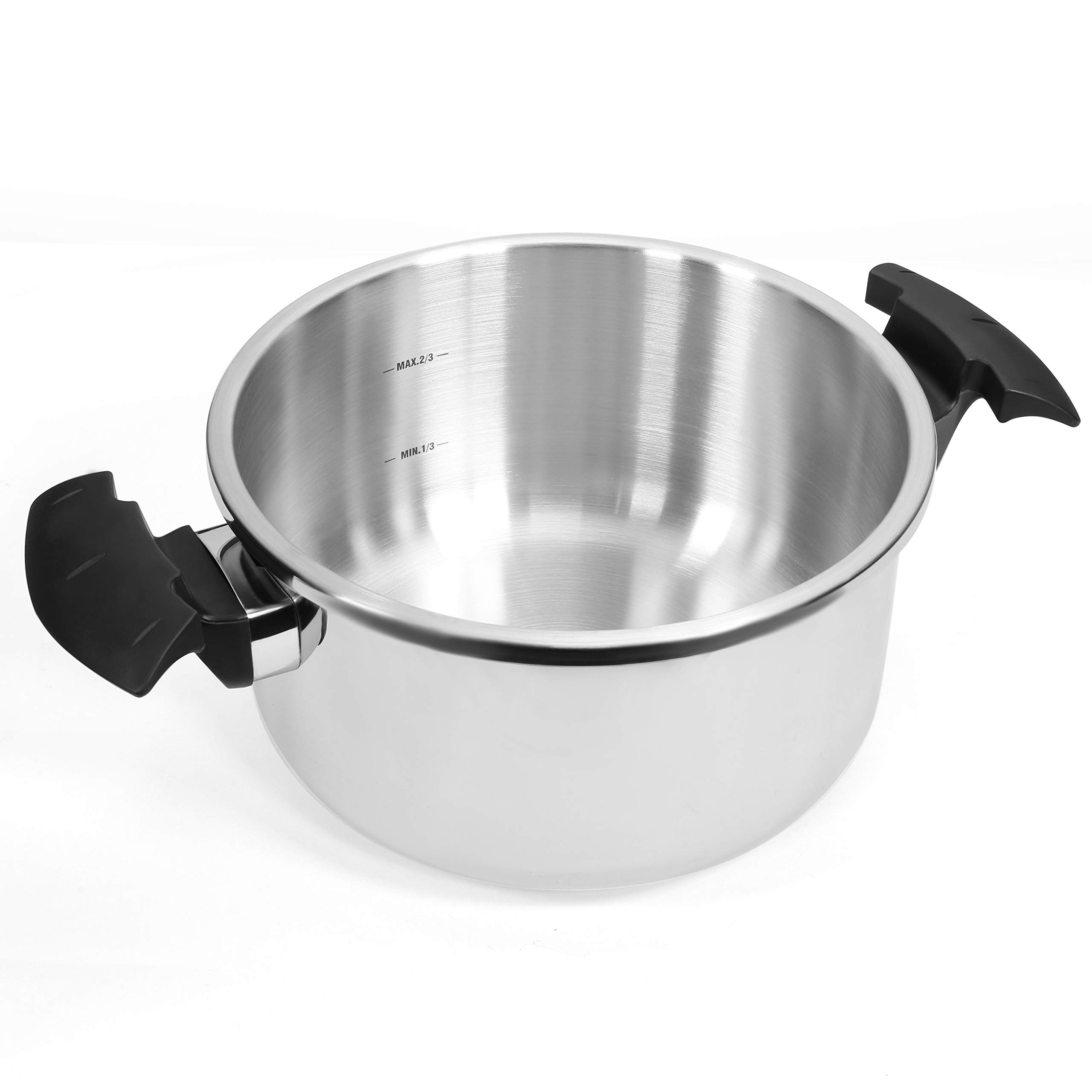 Barton 8 Quart Stainless Steel Stovetop Pressure Cooker with Easy-Lock Lid - 18/8 Stainless Steel, Includes Recipe Book - Perfect for Fast Cooking, Meal Prep & Healthy Eating at Home