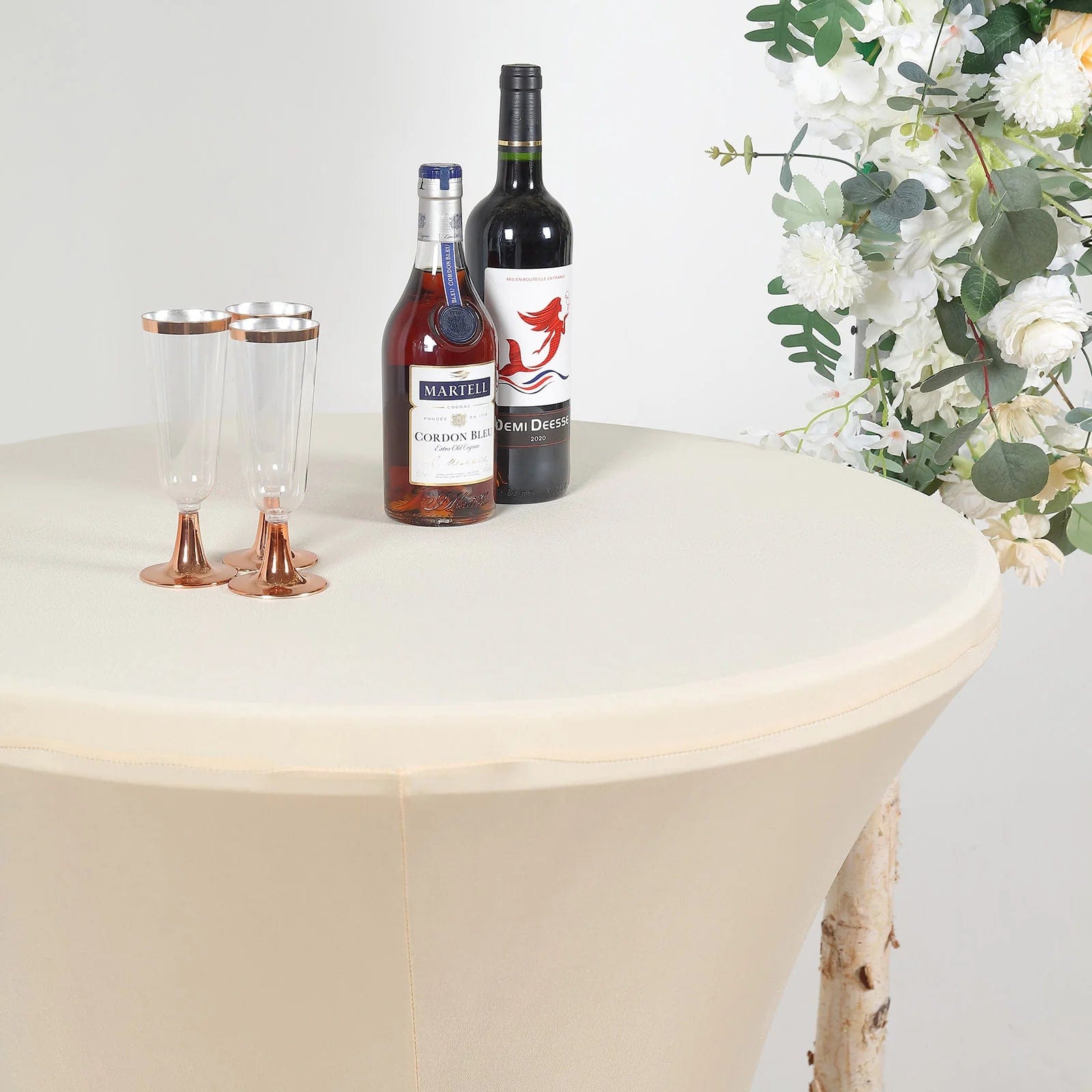 Stretchable Spandex Cocktail Table Cover - Waterproof & Wrinkle-Resistant - Perfect for Parties, Weddings, and Events