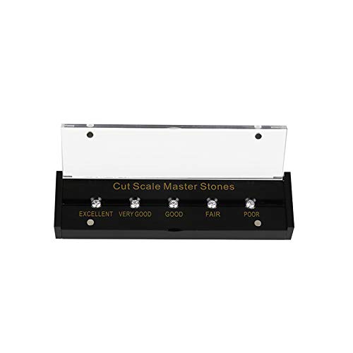 GIA Standard Black Box Diamond Cut Scale Master Grading Set with Laser - Professional Jewelry Appraisal Tool for Gemologists & Jewelers - Perfect for Diamond Grading, Certification & Quality Control