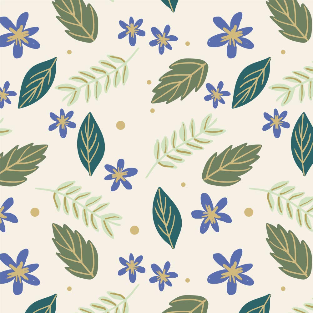 GRAPHICS & MORE Floral Leaf Gift Wrap Wrapping Paper Rolls - Perfect for Birthday, Wedding & Holiday Present Wrapping