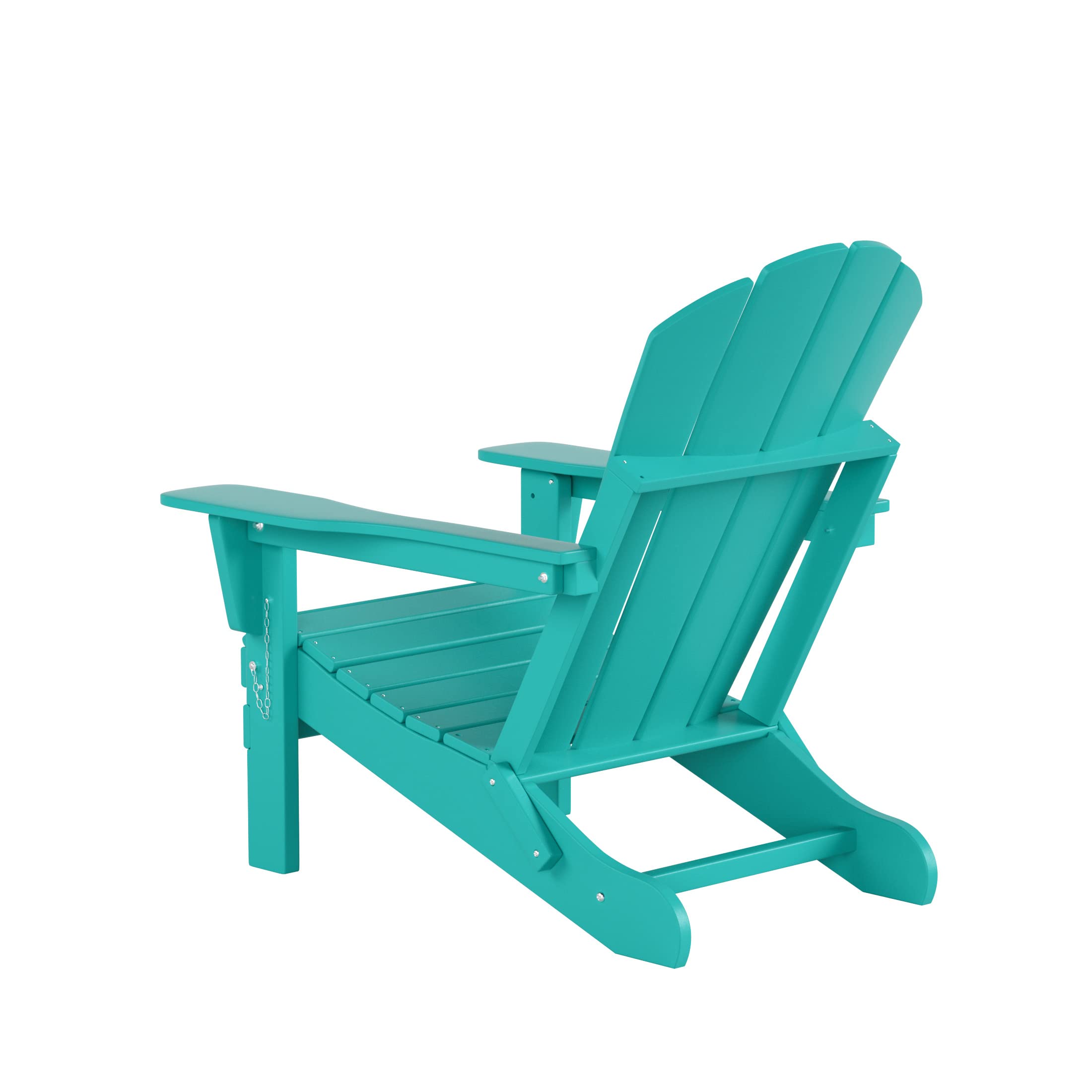 Premium HDPE Adirondack Chair & Table Set - 4-Piece Outdoor Furniture for Patio, Balcony, Garden - UV & Weather Resistant Poly Furniture in Turquoise - Perfect for Relaxing, Entertaining & Outdoor Dining
