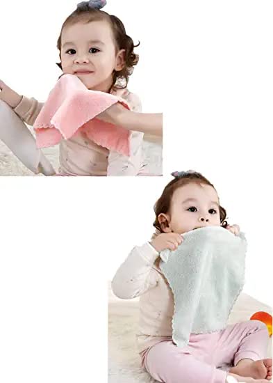 Lodhi Home Ultra Soft Microfiber Face Towels - Highly Absorbent Handkerchiefs for Women, Girls & Babies - Gentle Makeup Remover Cloths (Multicolor, 4-Pack) - Perfect for Skincare, Travel & Gym Use