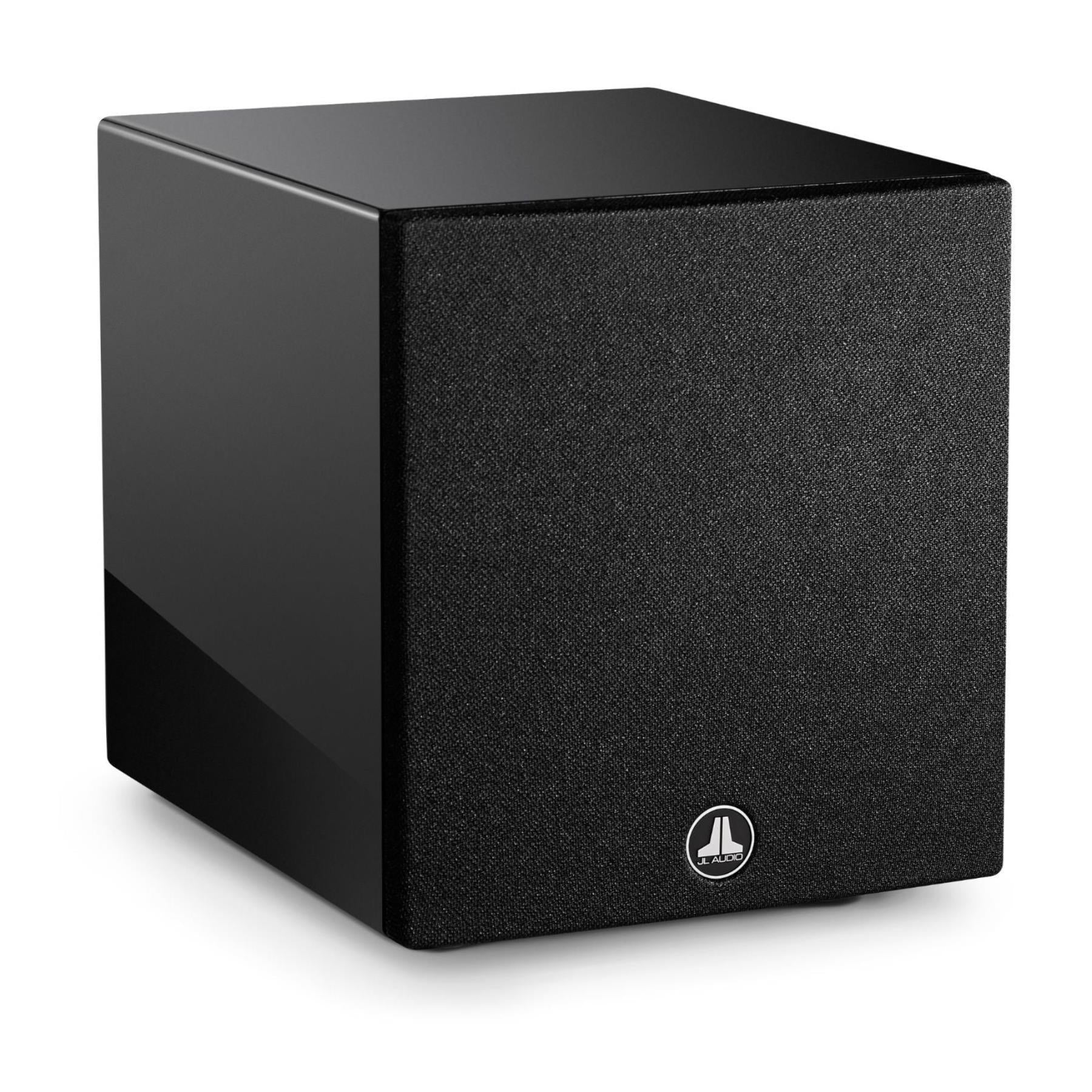 JL Audio Dominion d108 8-Inch Powered Subwoofer - Gloss Black | High-Performance Bass for Home Theater & Car Audio Systems | Perfect for Movies, Music & Gaming