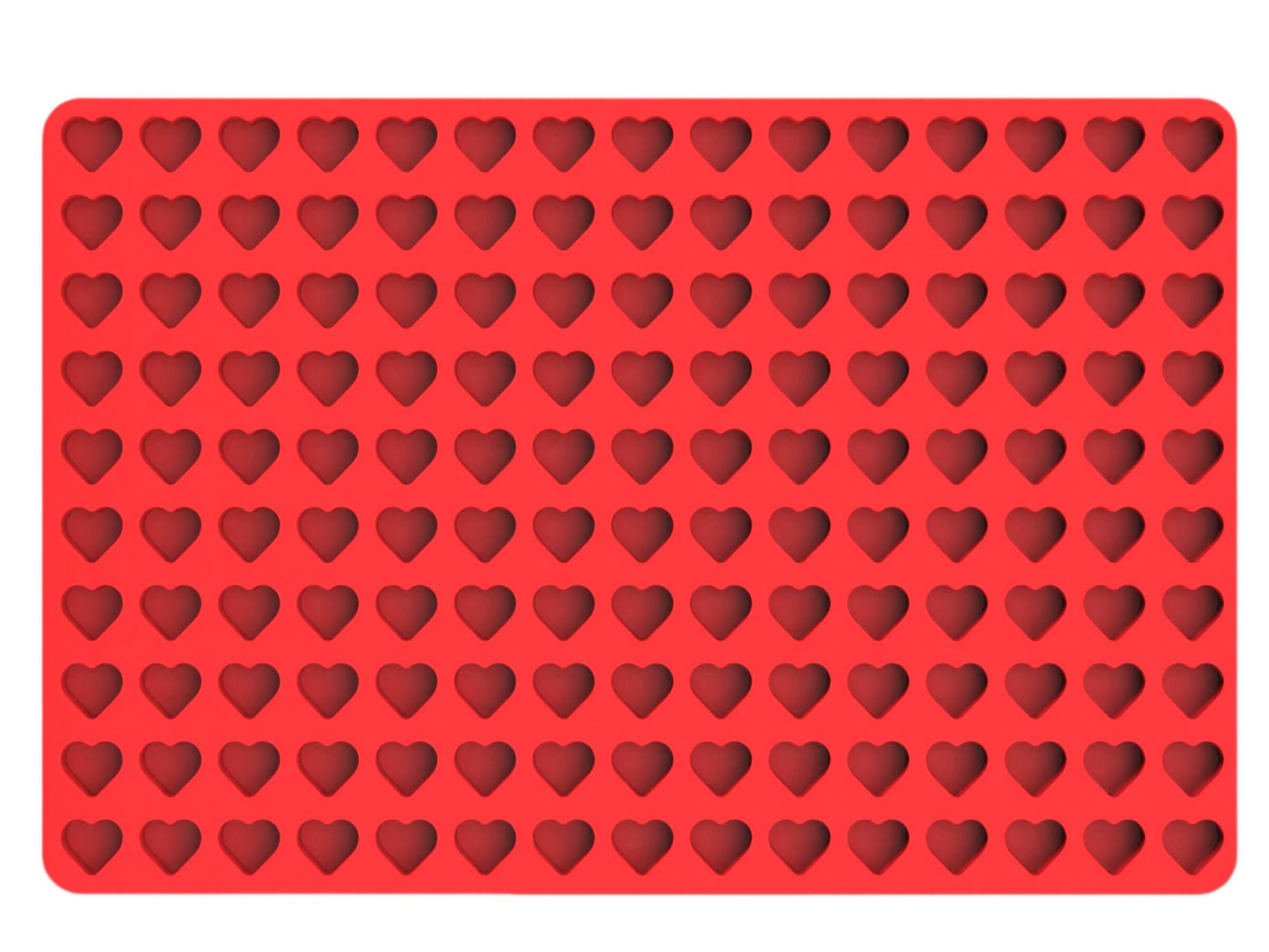 Mini Heart Silicone Molds for Chocolate, Candy, Cream Cheese - Small Heart Shaped Baking Molds with Scraper - Perfect for Valentine's Day, Wedding Favors, and DIY Dessert Decorations