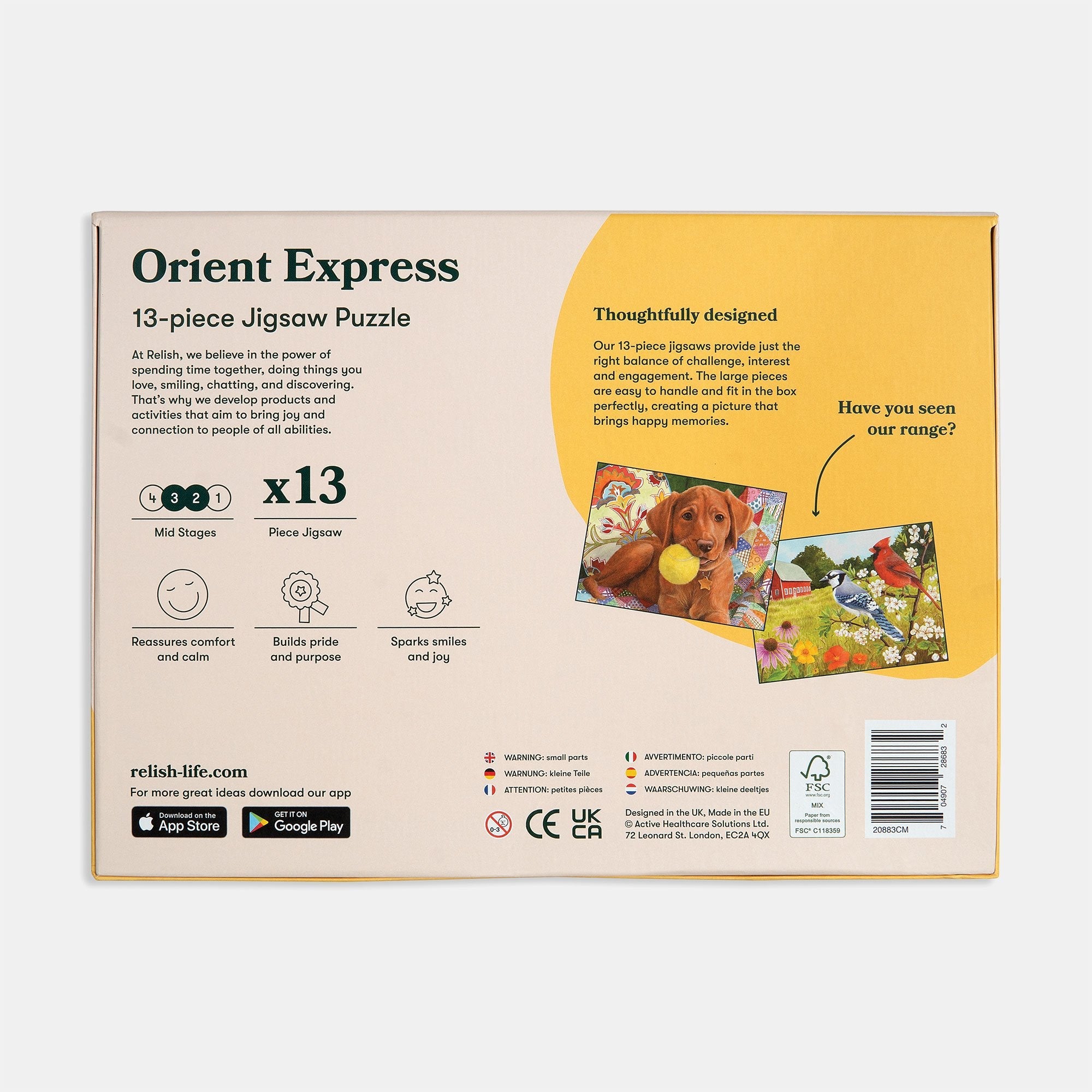 13 Piece Jigsaw Puzzle - Orient Express Train Toy for Kids & Adults - Perfect for Family Game Night & Educational Activities