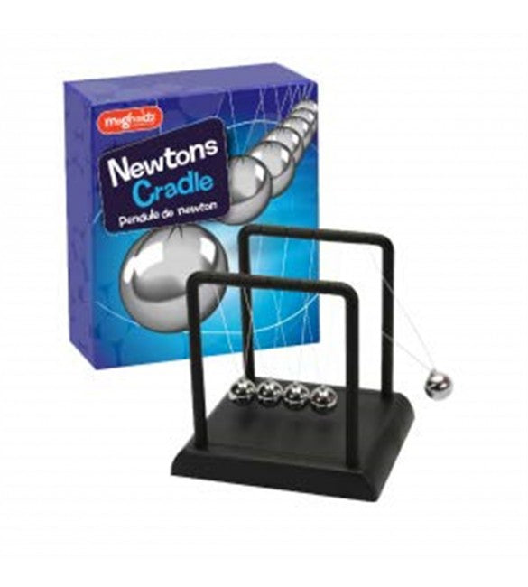 Keycraft Newtons Cradle Small - Classic Physics Desk Toy for Office & Home Decor, Stress Relief & Science Education Gift for Kids & Adults - Perfect for Office Desk, Classroom, or Home Study Room