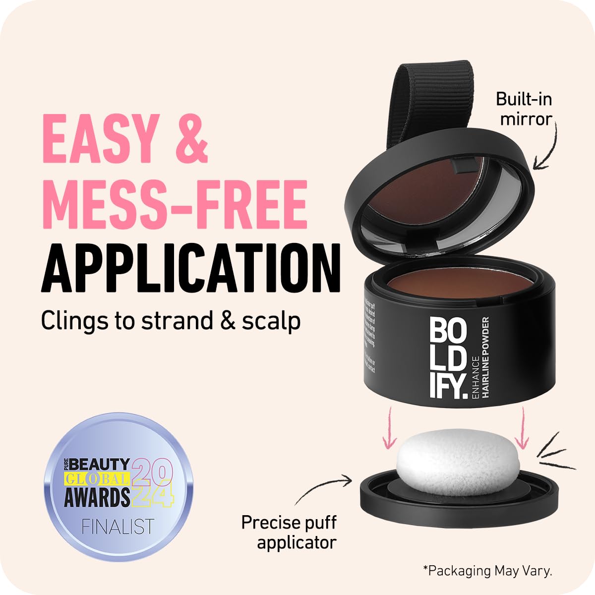Boldify Hairline Powder & Hair Fiber Bundle - Instant Hair Loss Concealer for Thinning Hair, Root Cover Up Spray (Black) | Perfect for Daily Use, Special Occasions & Confidence Boosting
