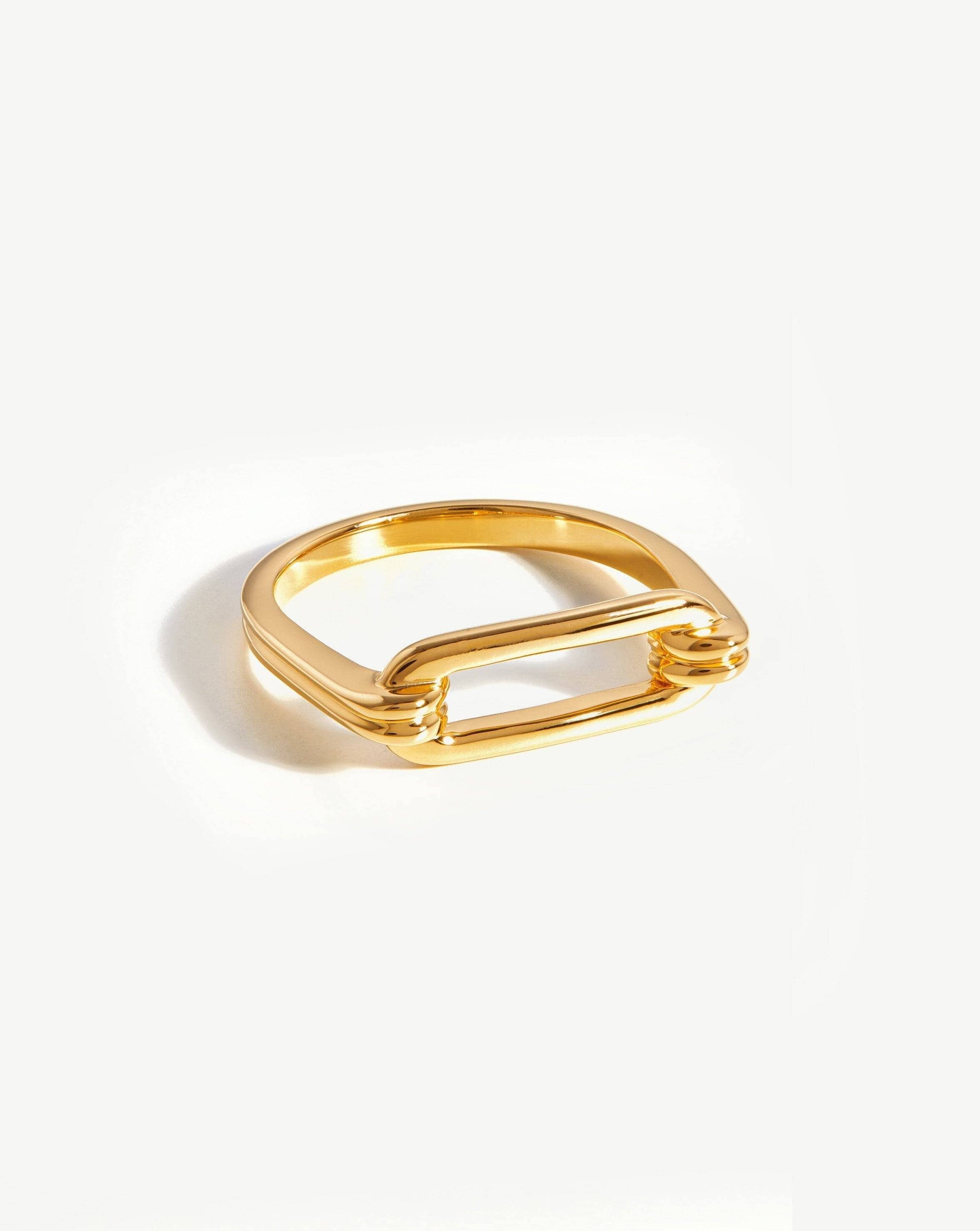 18k Gold Vermeil Ovate Ring - Elegant Minimalist Jewelry for Women | Perfect for Everyday Wear, Gifts & Special Occasions