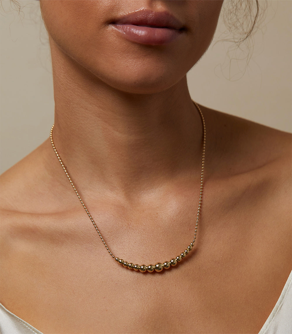 Bubbly Necklace for Women - Elegant Layered Glass Bead Jewelry for Everyday Wear & Special Occasions | Perfect Gift for Her