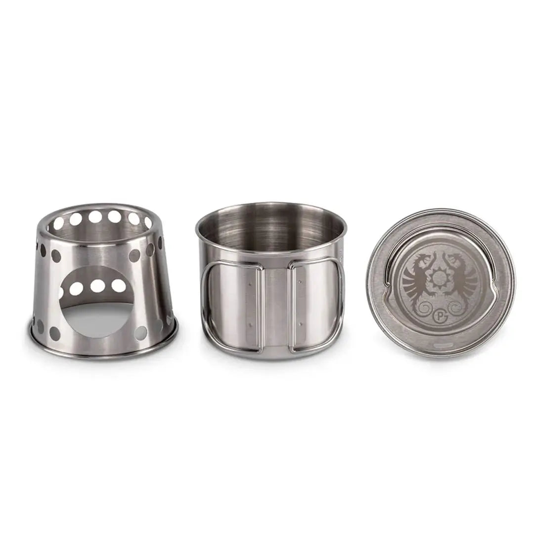 Petromax Camping Stove Cup - Durable Stainless Steel Outdoor Cooking Pot for Backpacking, Hiking & Survival Gear - Perfect for Boiling Water & Cooking Meals in the Wild