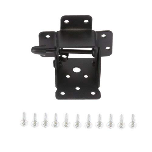 Black Metal Locking Folding Table Chair Leg Brackets - No-Drilling Spring Cabinet Hinges for Cupboard Door Furniture Hardware with Screws | Perfect for DIY Home Improvement, Office Furniture Assembly & Space-Saving Storage Solutions