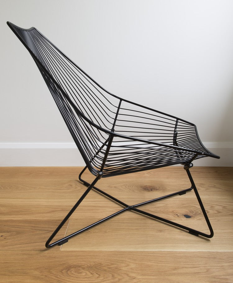 Piha Wire Lounger - Modern Outdoor Chaise Lounge Chair with Adjustable Backrest, Weather-Resistant Steel Frame - Perfect for Patio, Poolside, Garden Relaxation & Sunbathing