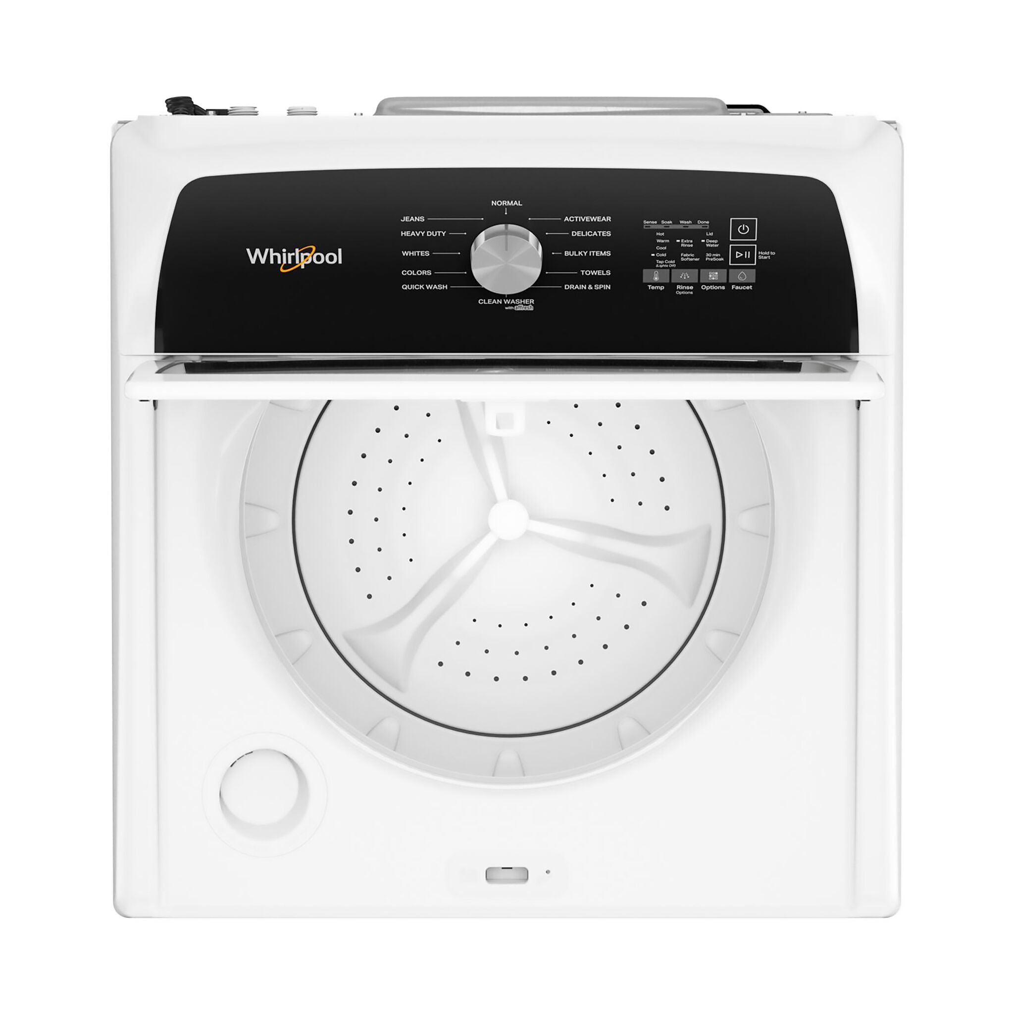 Whirlpool WTW5020SW 5.3 Cu.ft. White Top Load Washing Machine - Perfect for Laundry Rooms, Apartments & Small Homes