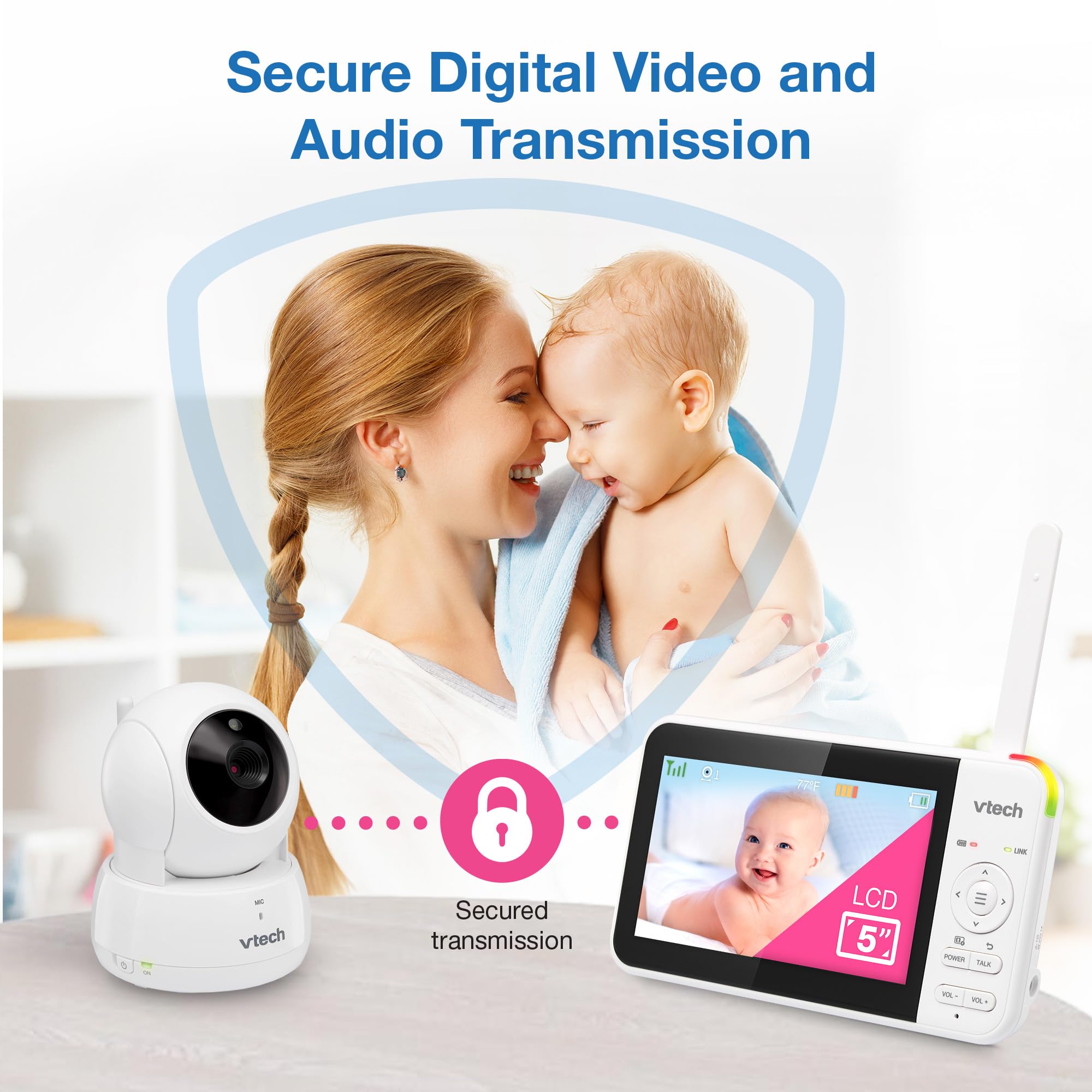 VTech VM924-2 Remote Pan-Tilt-Zoom Baby Monitor with 2 Cameras - 5