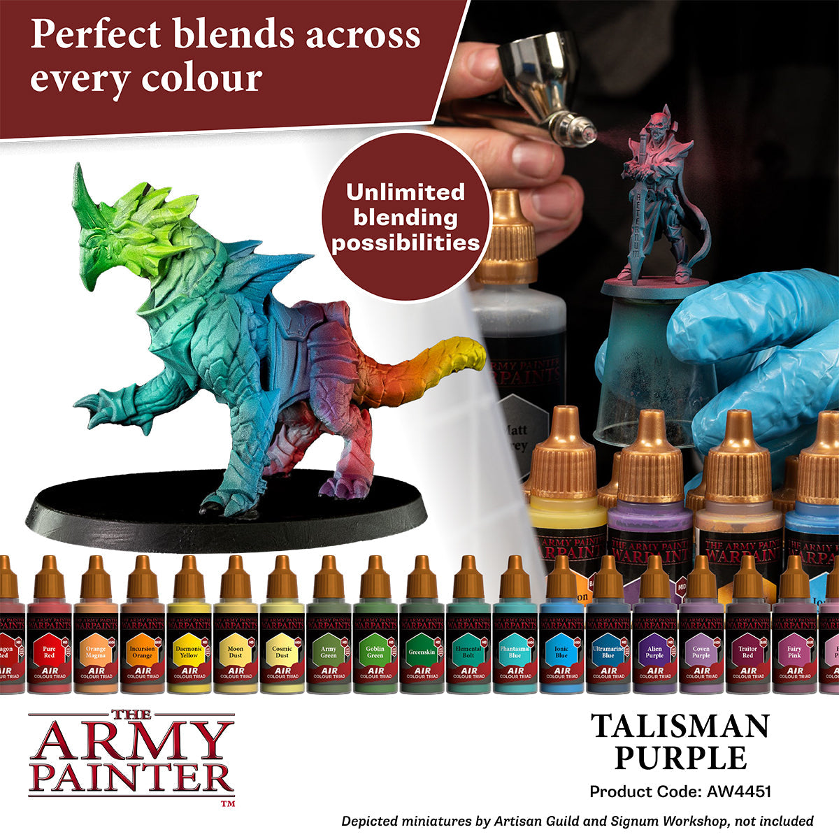 Warpaints Air: Talisman Purple - Premium Water-Based Face Paint for Halloween, Cosplay & Body Art - Safe for Kids & Adults