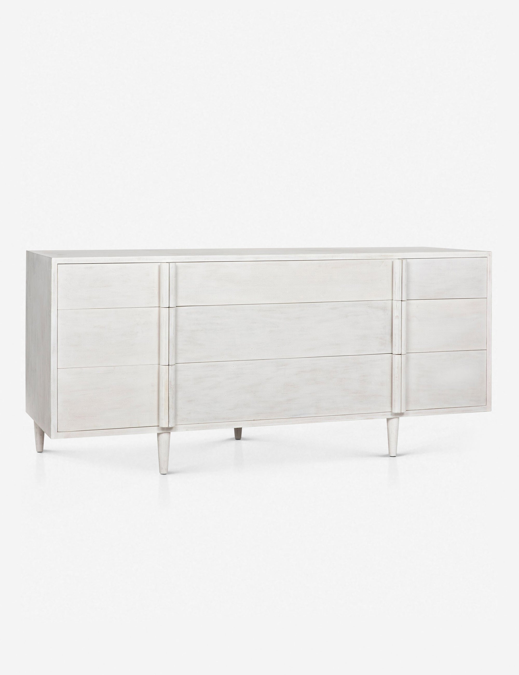 Modern 6-Drawer Wooden Dresser for Bedroom - Maci Dresser with Mirror, Sturdy Storage Organizer for Clothes, Bedroom Furniture - Perfect for Home, Apartment, and Dorm Room Organization