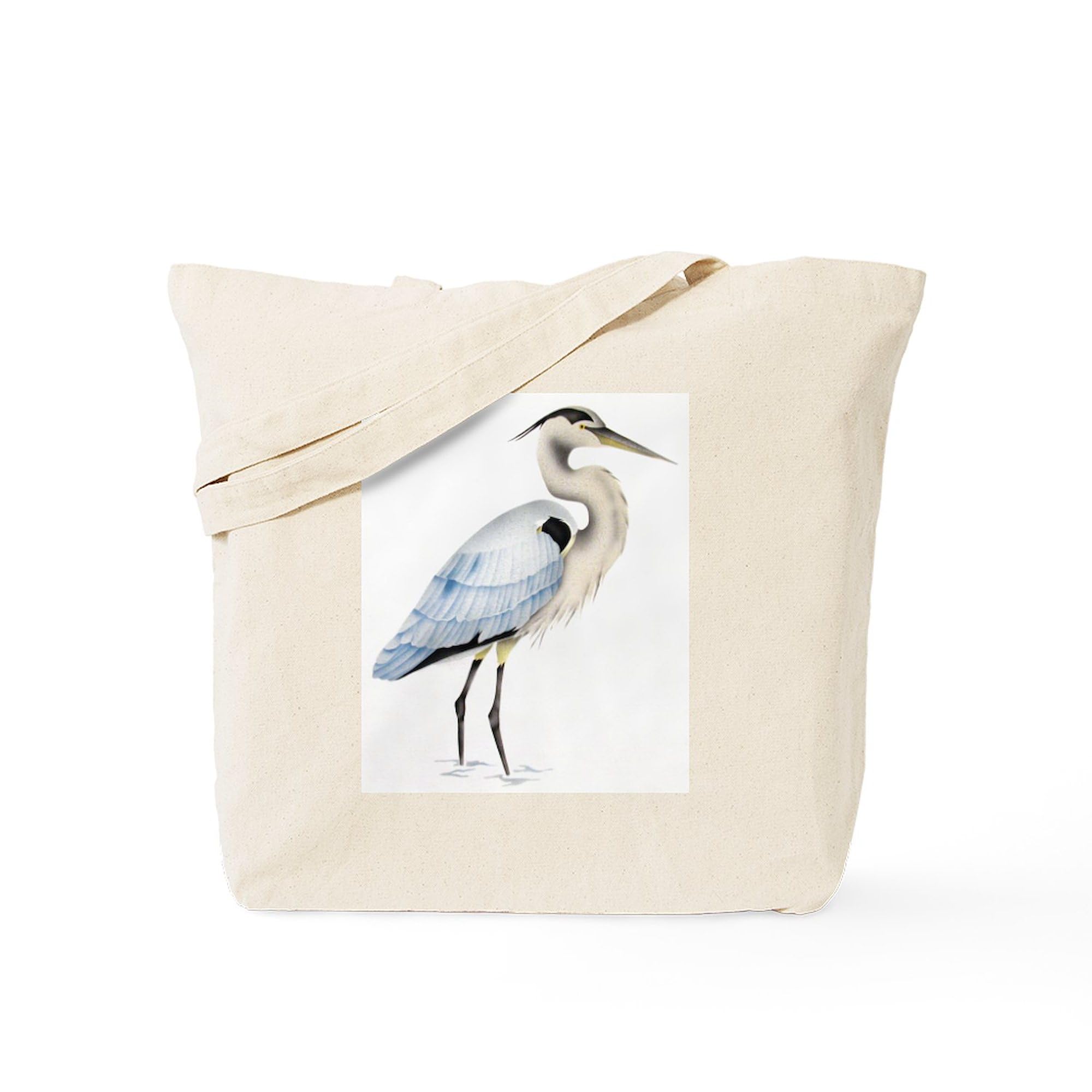 Great Blue Heron Canvas Tote Bag - Eco-Friendly Reusable Shopping Bag for Groceries, Beach & Everyday Use | Natural Cotton Carryall Gift