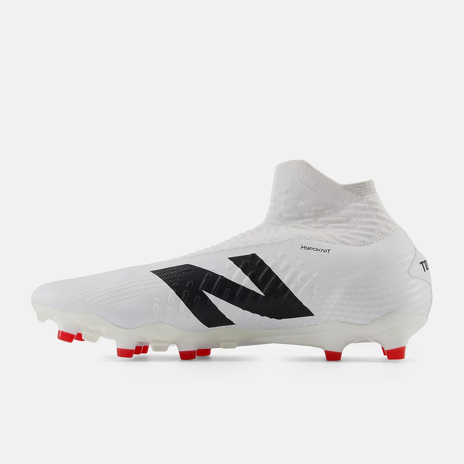 New Balance Tekela v4+ Pro FG Soccer Cleats - White/Black/True Red - Lightweight Football Boots for Firm Ground - Perfect for Competitive Matches & Training Sessions