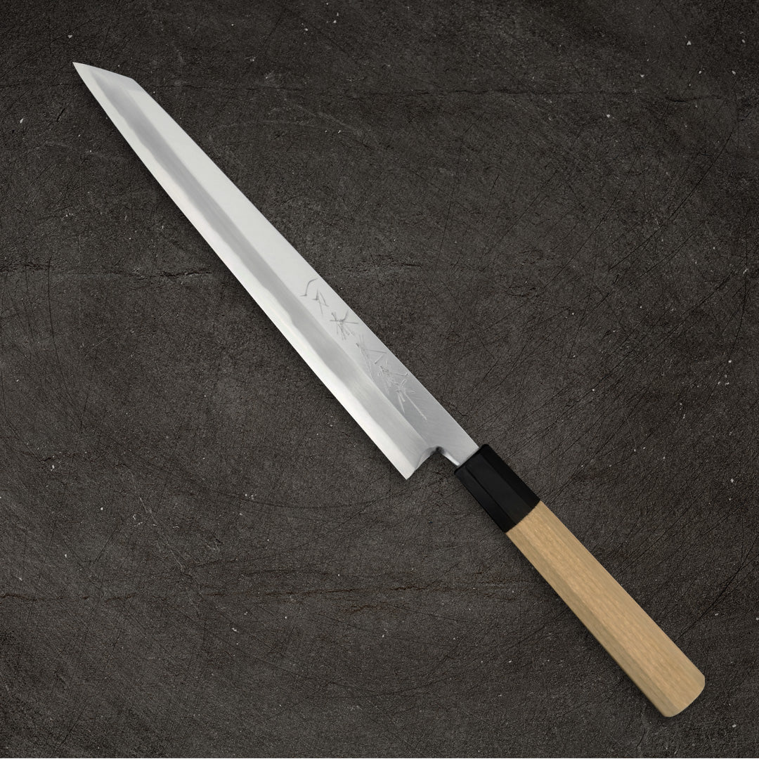 Ittosai Kotetsu White #2 Kiritsuke Yanagi 240mm (9.4 Inch) Left Handed Japanese Chef Knife - Perfect for Sushi, Sashimi & Precision Cutting in Professional Kitchens