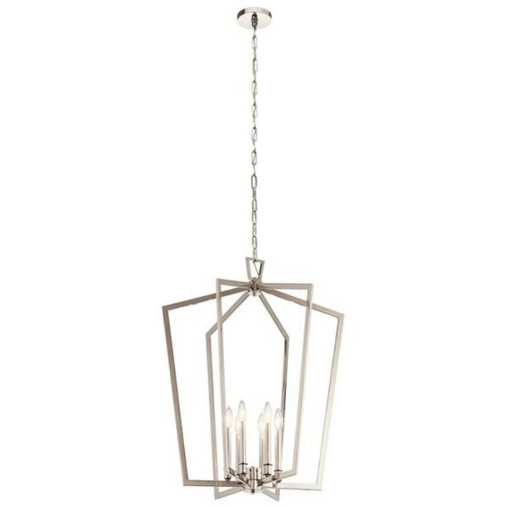 Marc Linear Chandelier - Modern 6-Light LED Linear Pendant Lighting Fixture for Dining Room, Kitchen Island & Living Room | Dimmable, Gold Finish & Clear Glass Shades | Perfect for Contemporary Home Decor