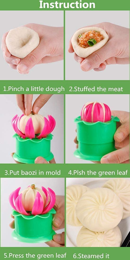 Nobilea Fast Momos Dumpling Maker - Plastic Dough Press Mold for Homemade Momos, Wontons & Dumplings | Perfect for Asian Cooking, Party Snacks & Quick Meals