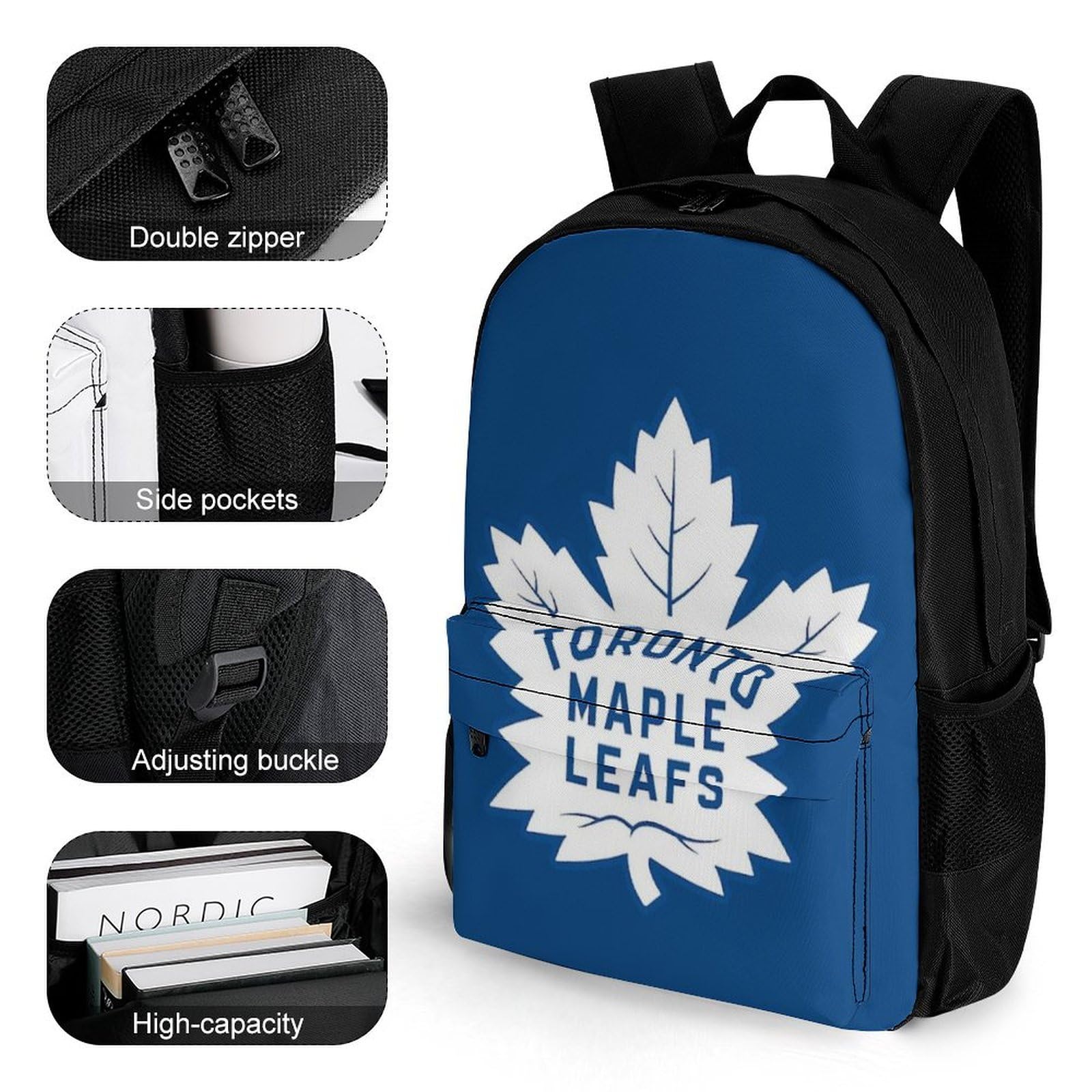Toronto Fashion Backpack - Lightweight Sports & Casual Bookbag for School, Travel & Everyday Use