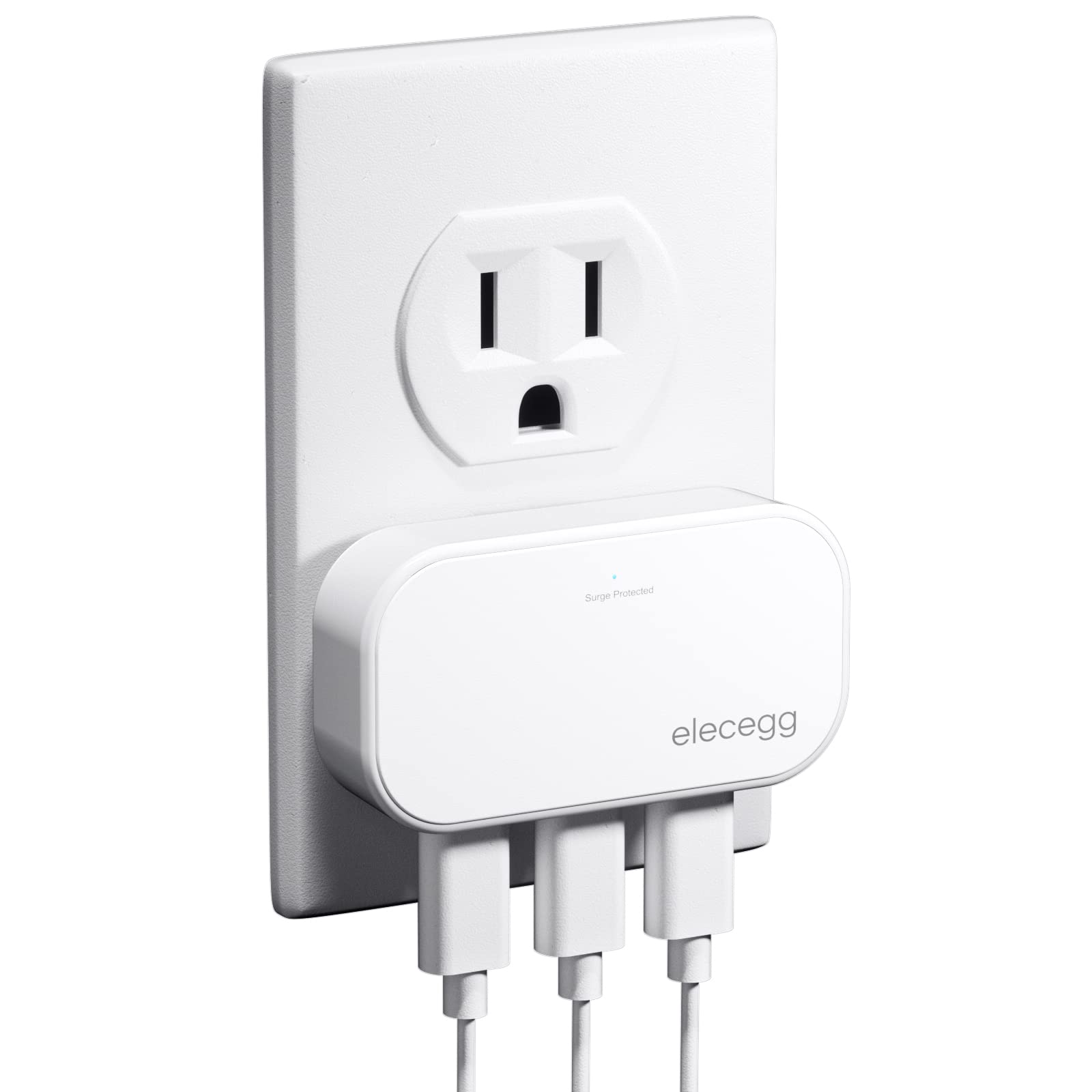Ultra Thin 3-Port USB Wall Charger with Smart IC - Fast Charging Block for iPhone, iPad, Samsung Galaxy & Android Devices | Perfect for Travel, Home & Office Use