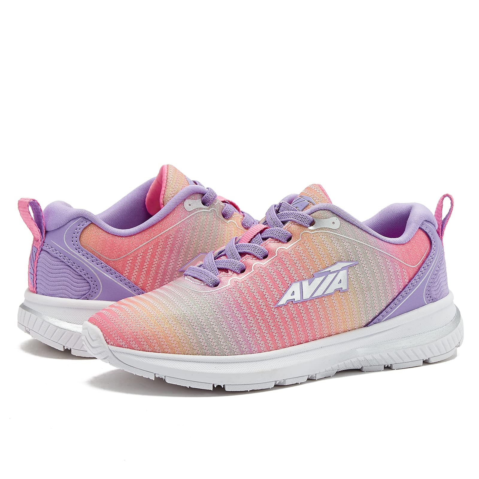 Avia Avi Factor Slip-On Girls' Sneakers - Lightweight Tennis, Athletic & Running Shoes for Toddler, Little & Big Kids (Sizes 11-6) - Perfect for School, Playground & Casual Wear