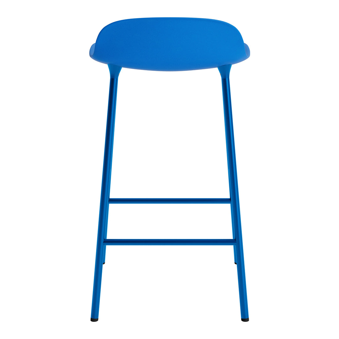 Modern Metal Leg Form Counter Stool - Bar Stool for Kitchen Island, Breakfast Nook & Home Decor - Adjustable Height Contemporary Dining Stool