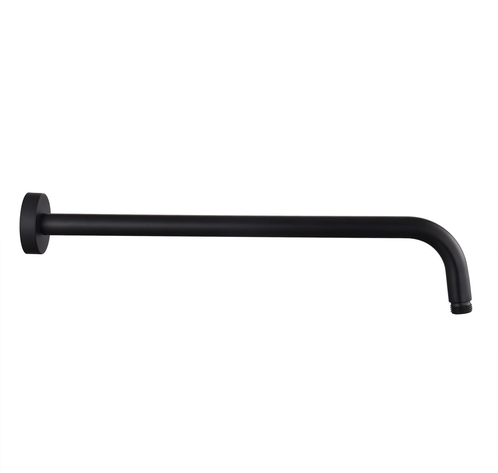 12 Inch Stainless Steel Shower Arm with Flange - 90 Degree Adjustable Rain Shower Extension Arm - Matte Black Wall Mounted Shower Head Bracket for Fixed Shower Systems (Perfect for Bathroom Renovation & Spa-Like Shower Experience)