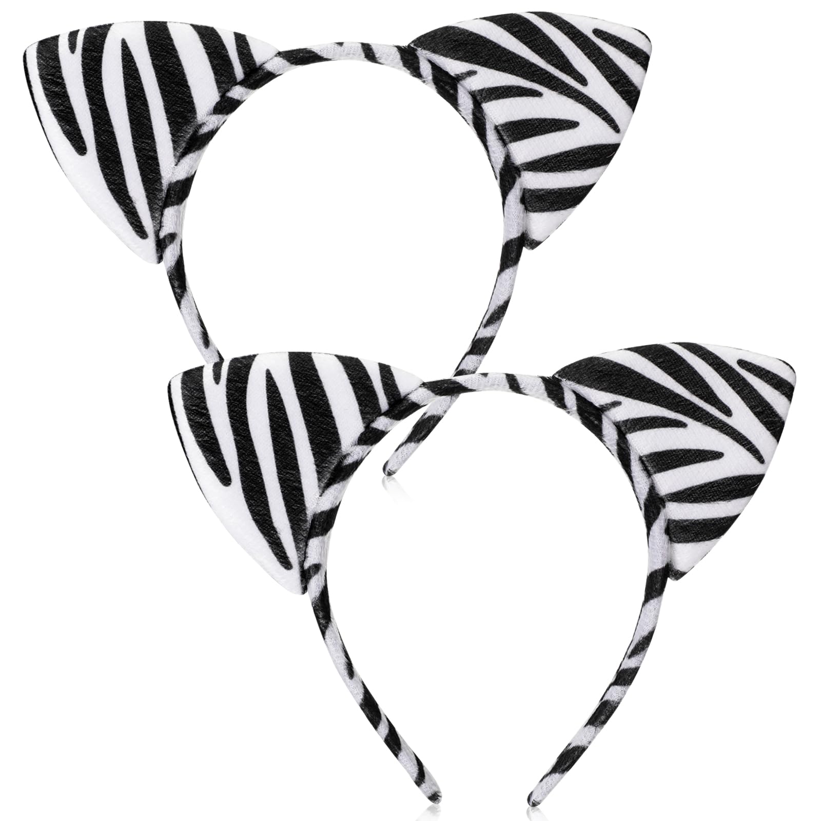 Chuangdi 2 Pairs Animal Ear Headbands - Cute Cosplay Costume Accessories for Adults, Halloween, Carnival & Parties - Perfect for Costume Parties, Cosplay Events and Themed Celebrations