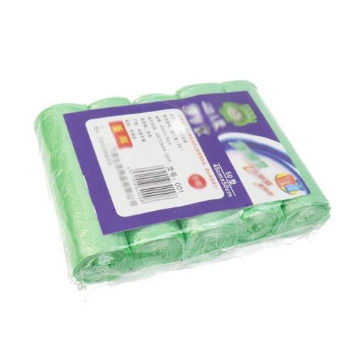 5 Rolls 100Pcs Heavy Duty Disposable Trash Bags - Eco-Friendly Kitchen Garbage Bags for Waste Management, Home Cleaning & Office Use (Green) | Perfect for Kitchen, Bathroom, Garage & Outdoor Waste Disposal