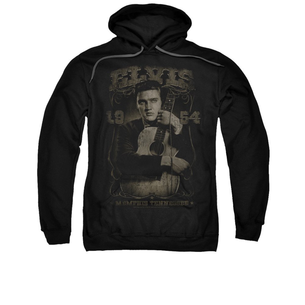 Elvis Presley 1954 Vintage Fleece Hoodie - Retro Music Sweatshirt for Men & Women - Perfect for Concerts, Halloween & Casual Wear