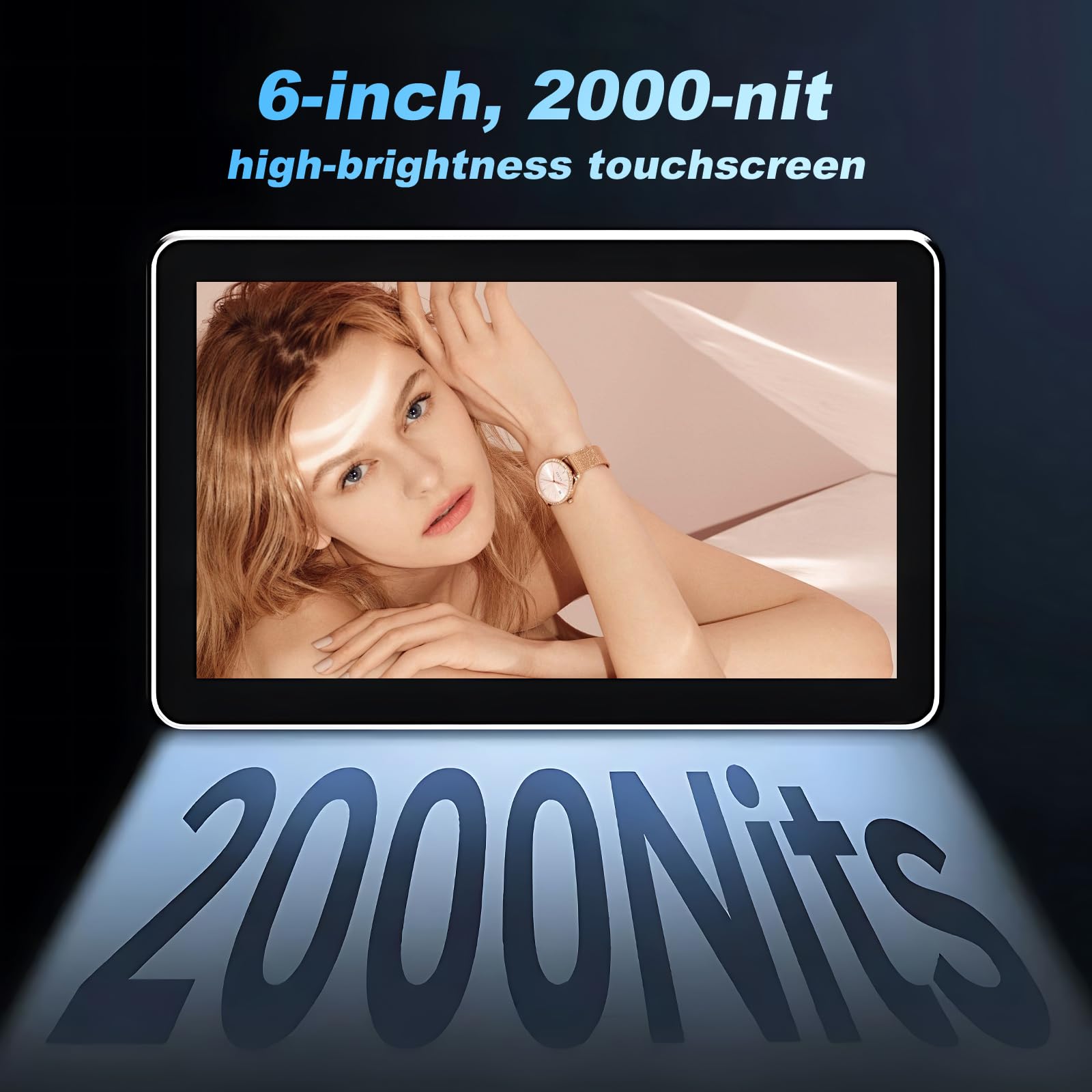 VILTROX DC-X2 6 Inch 4K HDMI Touchscreen Camera Field Monitor - 2000nits Brightness, 160° Wide View Angle, 1920x1080 Resolution, 3D LUT, Peaking Focus Assist - Includes Sunshade Hood & Battery - Perfect for DSLR, Mirrorless & Cinema Camera Monitoring On Location