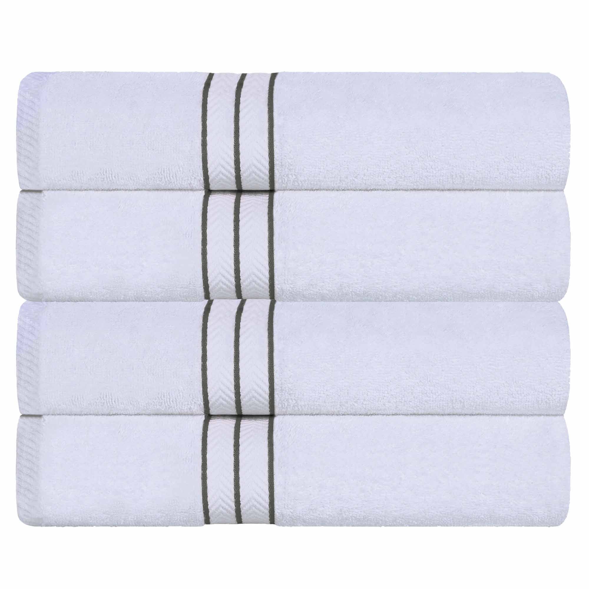 Premium Turkish Cotton 4-Piece Bath Towel Set - Ultra Soft, Absorbent & Quick-Drying for Spa, Gym & Luxury Bathroom Use