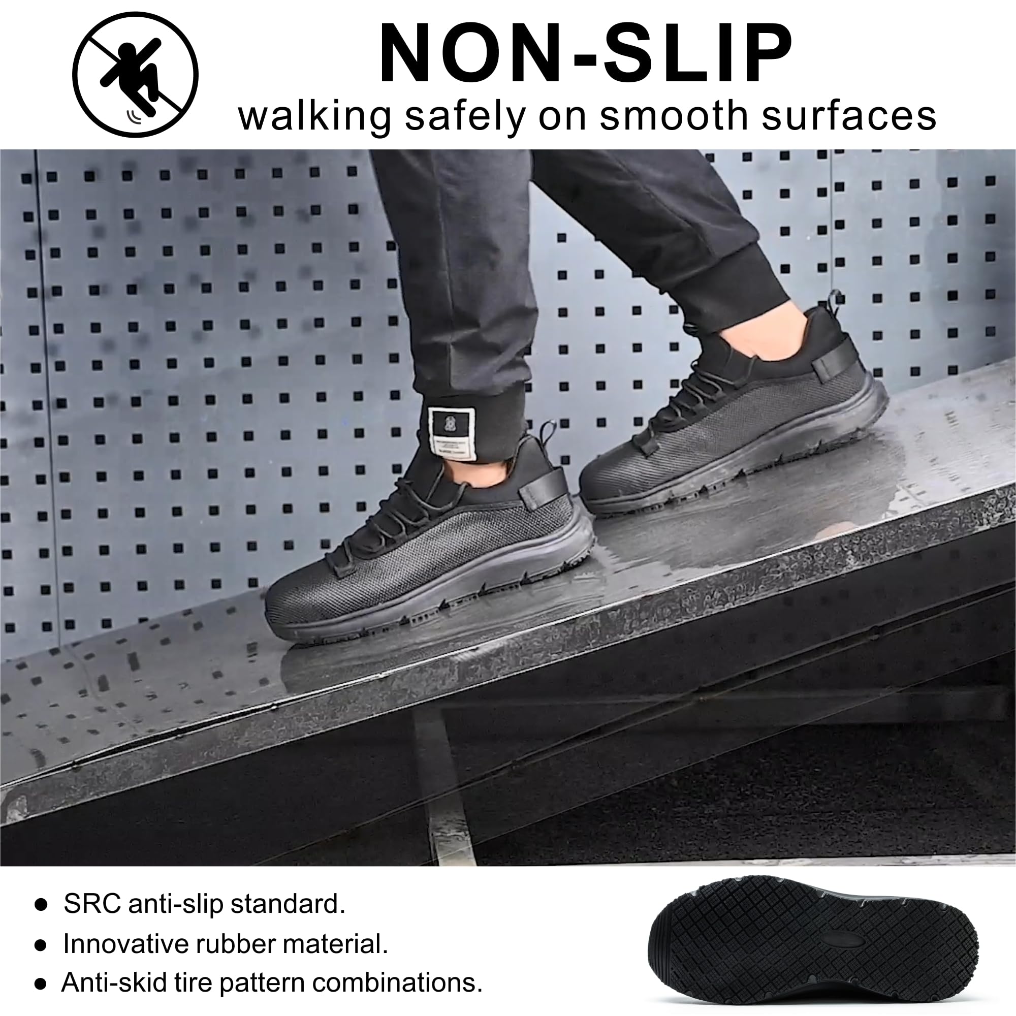 Steel Toe Work Boots for Men & Women - Waterproof Non-Slip Safety Shoes for Construction, Warehouse & Outdoor Work