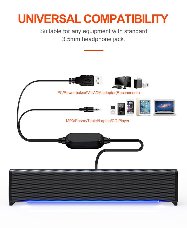 Portable Wireless Bluetooth Speaker with Subwoofer - Car, TV, Gaming, DJ Soundbar for Home Theater & Outdoor Parties | S6 Model