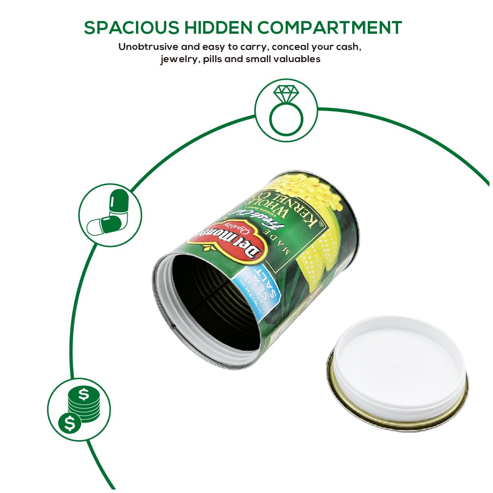 Fake Can Safe - Diversion Secret Stash Container for Money & Valuables - Discreet Storage Solution for Home, Office & Travel Security