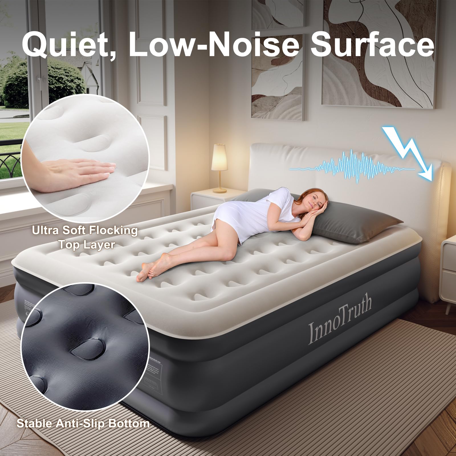 InnoTruth Queen Air Mattress with Built-in Pump - 18