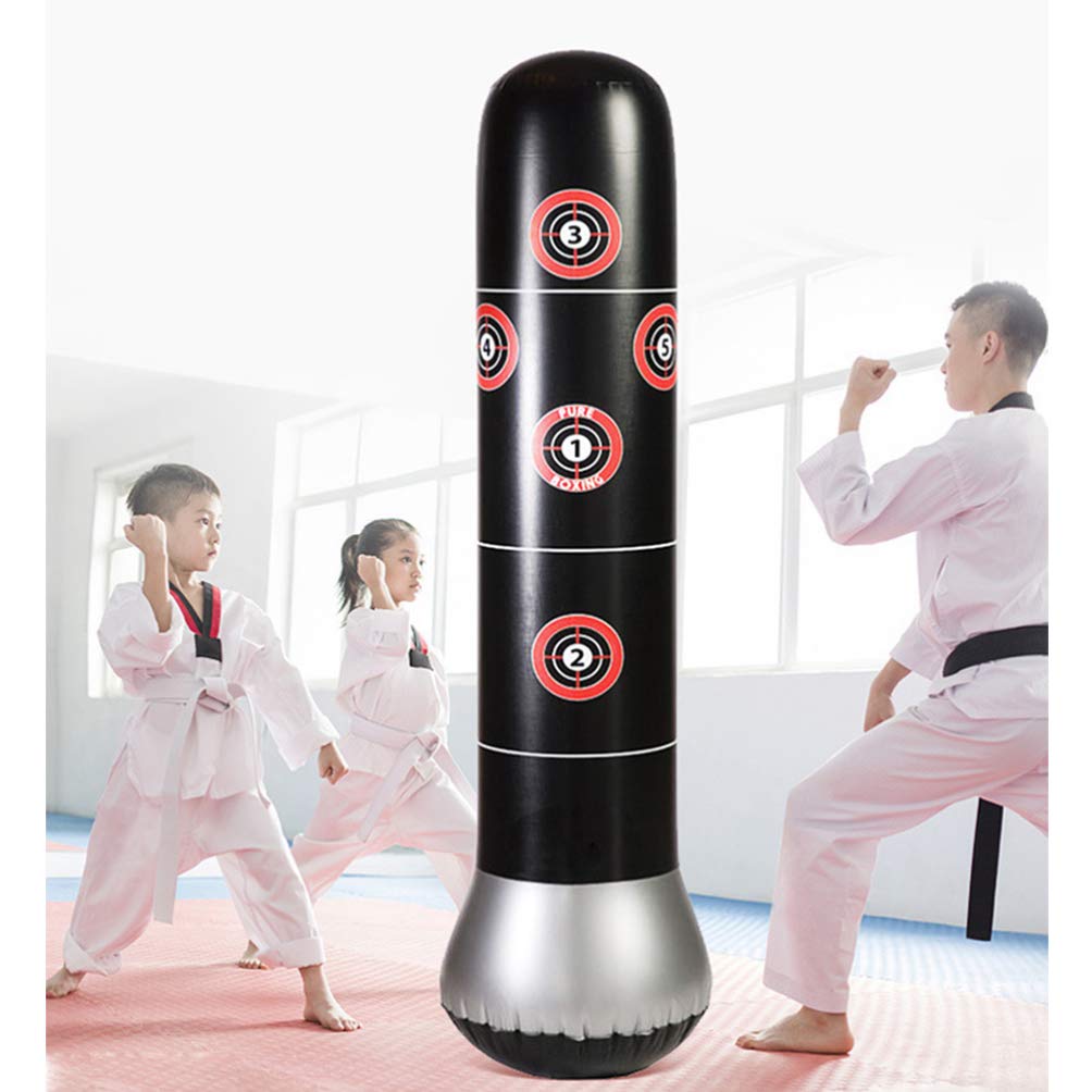 BESPORTBLE Heavy Duty Punching Bag Stand with Inflatable Kickboxing Bag - Adjustable Standing Punch Bag for Boxing, MMA, Home Gym Workouts & Stress Relief