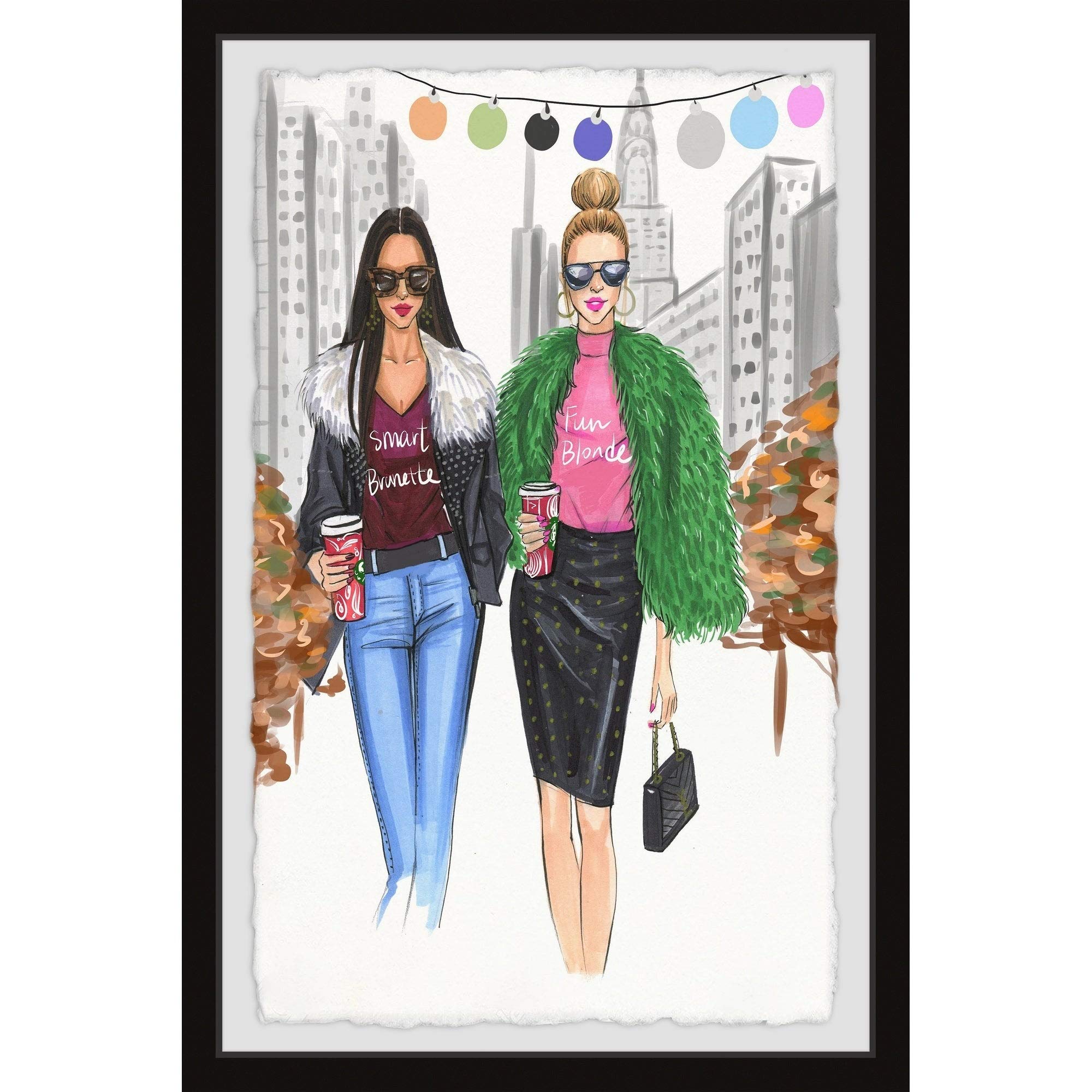 Handmade Naughty or Nice Framed Print 20x30 by Marmont Hill - Perfect for Holiday Decor, Wall Art & Gift Giving