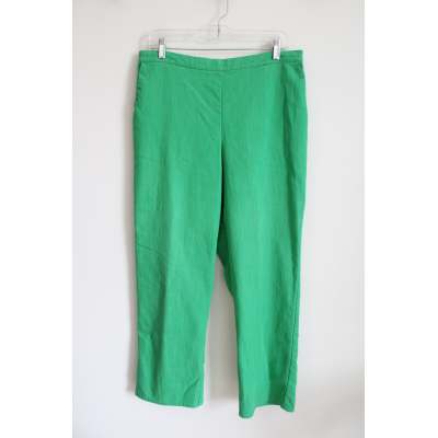 A Day in the Life with Alfred Dunner Women's Stretch Green Denim Pants