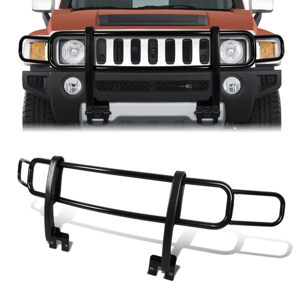 Hummer H3 H3T Factory Style Brush Grille Guard - Heavy Duty Steel Front Bumper with Black Finish | Off-Road Protection & Vehicle Styling Accessory