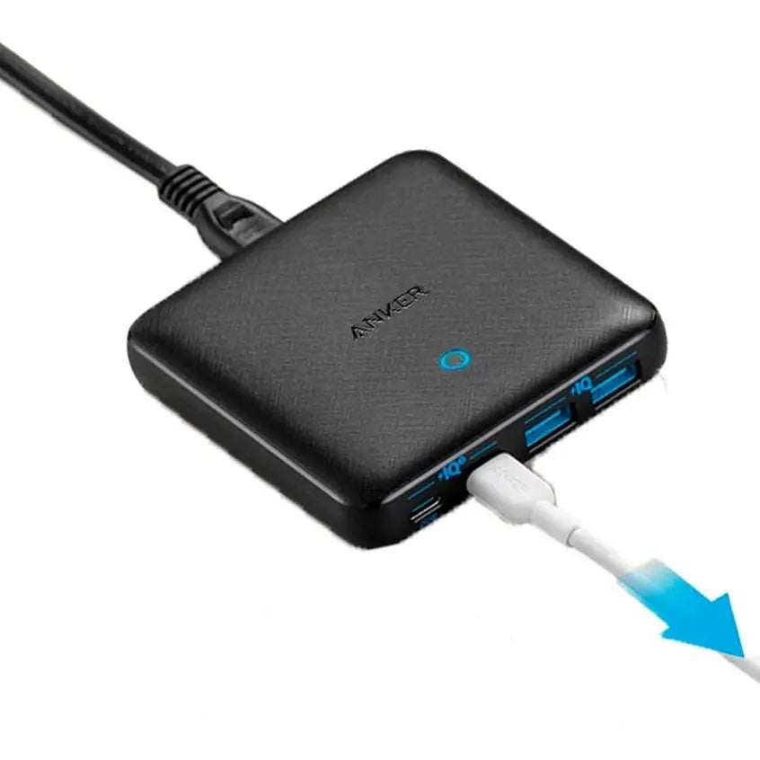 Anker 543 PowerPort Atom III 65W Slim USB-C Wall Charger - Fast Charging for iPhone 15, MacBook, iPad - Compact Travel Charger for Home, Office & Hotel Use