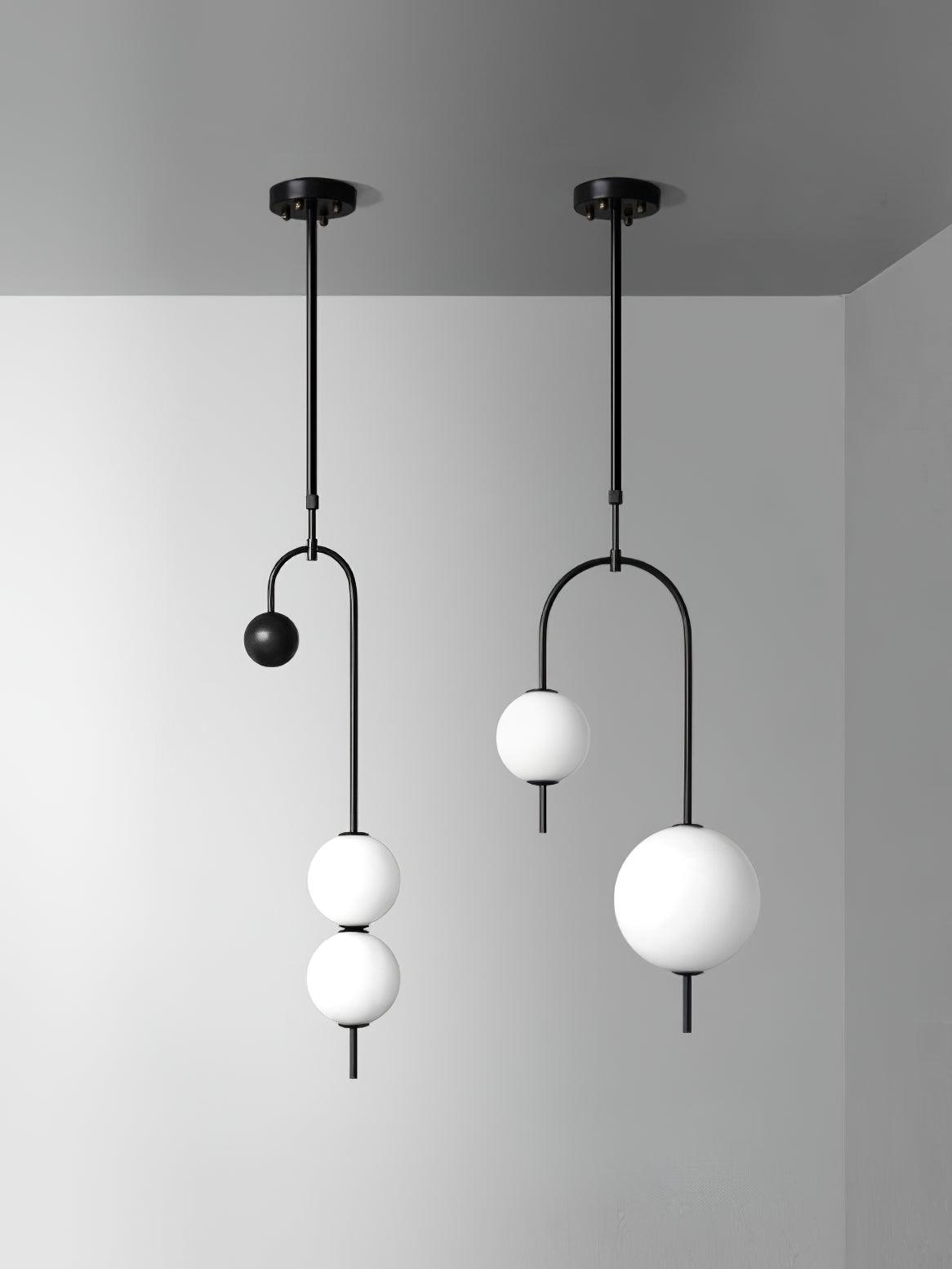 Alina Pendant Light - Modern Glass Hanging Chandelier for Kitchen Island, Dining Room & Bedroom Lighting | Dimmable LED Ceiling Fixture