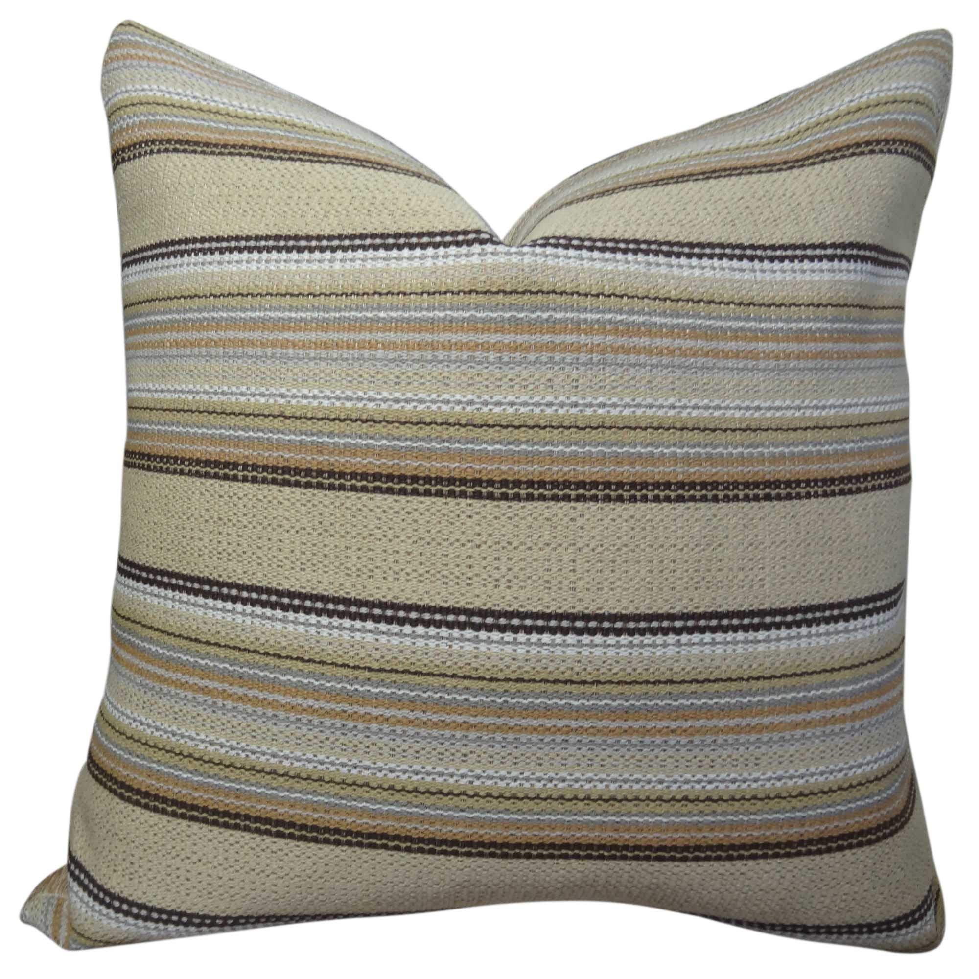Plutus Camp Evergreen Handmade Throw Pillow 20x30 Inches - Soft Decorative Cushion Cover for Sofa, Bed, Living Room - Taupe Brown Queen Size Home Decor