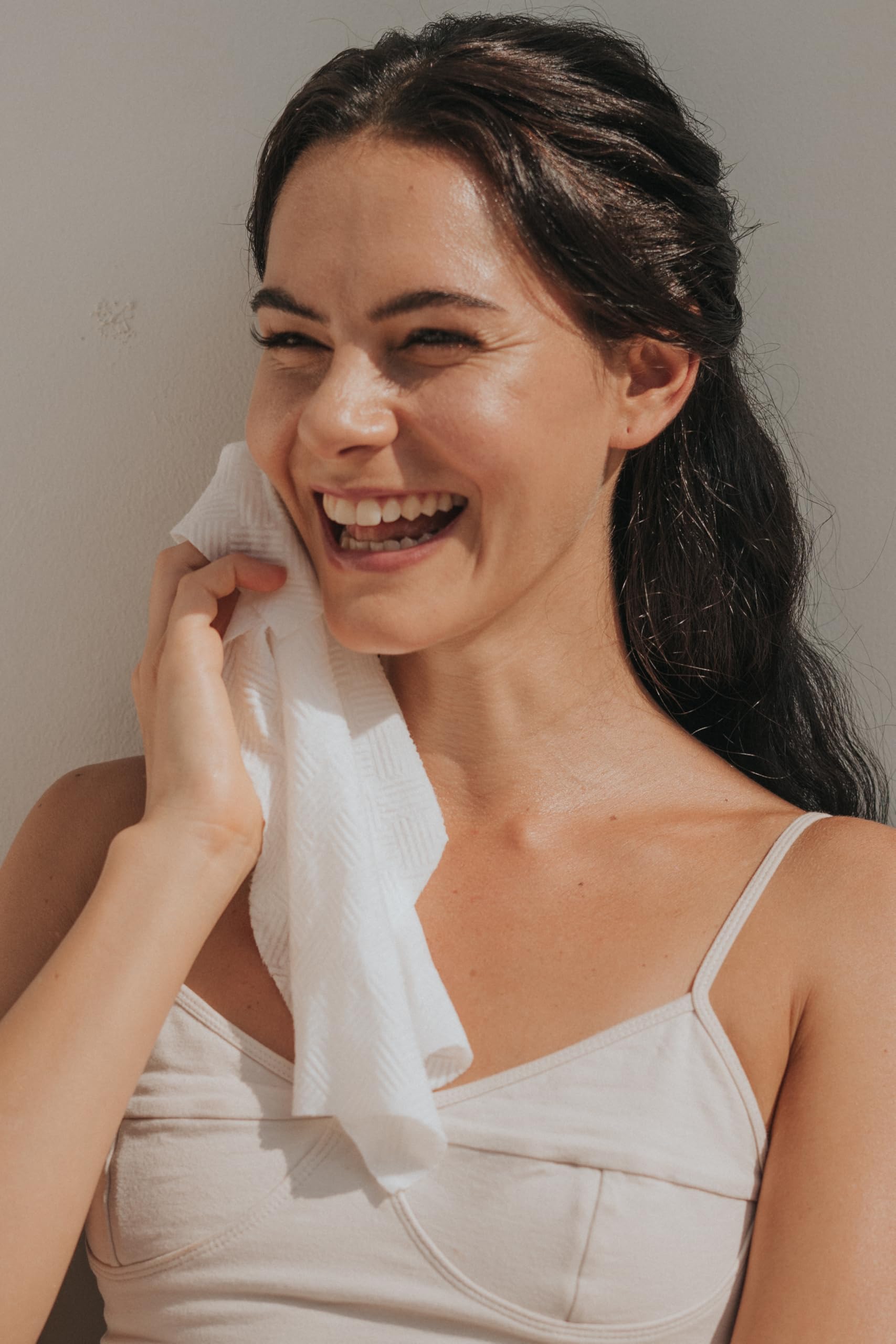 Dual-Sided Facial Cleansing Towels (15 Count) - Disposable Makeup Remover Wipes for Sensitive Skin | Gentle Exfoliating & Oil Control | Perfect for Travel, Gym & Daily Skincare Routine